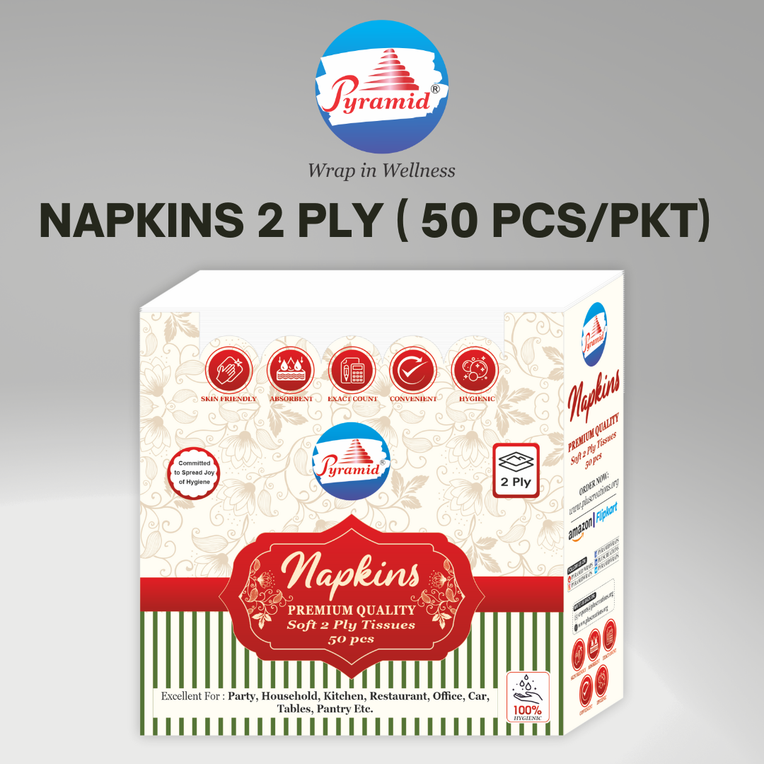 014. PYRAMID NAPKINS 2 PLY ( 50 PCS / PKT )