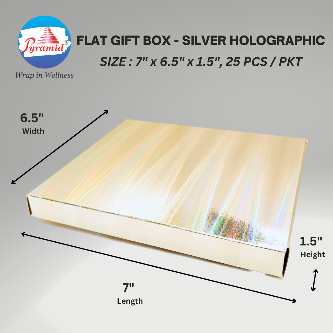 THIN RECTANGULAR GIFT HAMPER 7.5" X 6.5" X 1.5" (LxWxH) Packing = 5/PCS