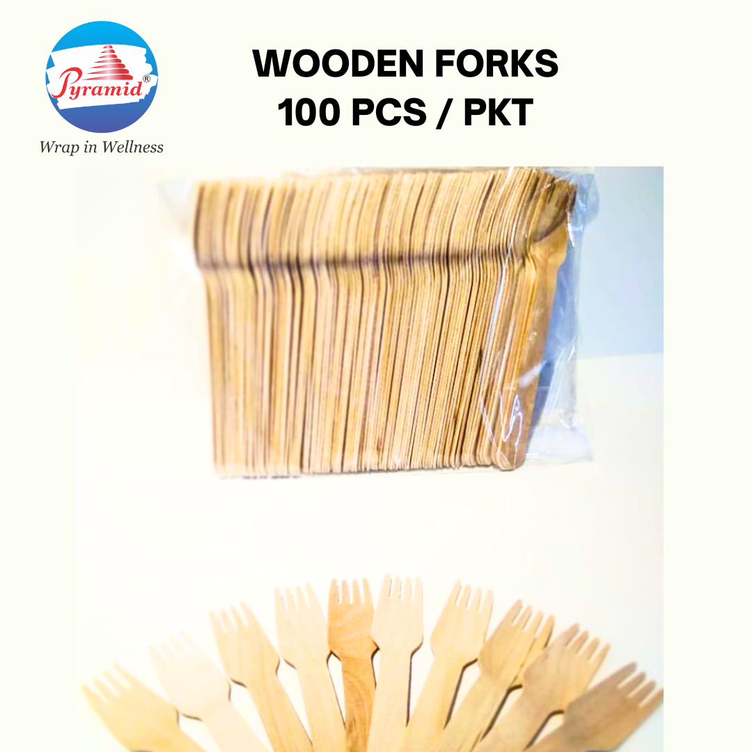 WOODEN FORK, SMALL, 14 CM, (100 PCS/PKT)