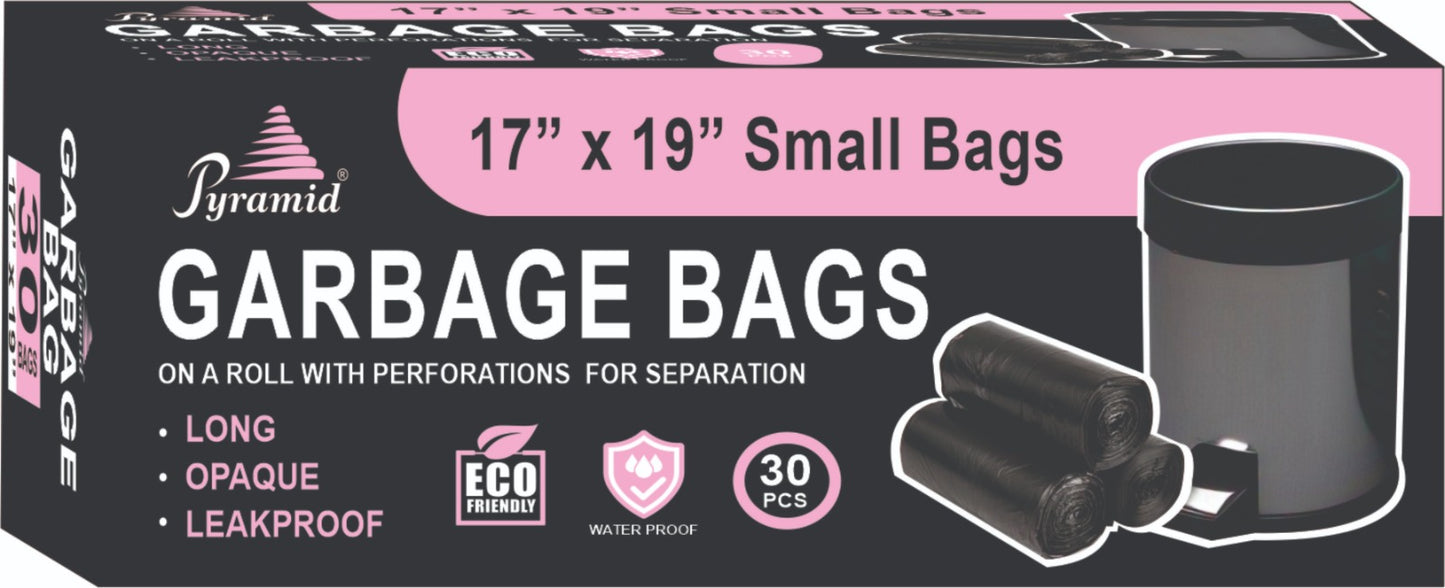 GARBAGE BAGS SMALL 30 PCS/BOX, SIZE-17"X19"