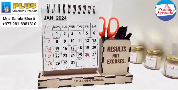 MDF TABLE TOP CALENDER