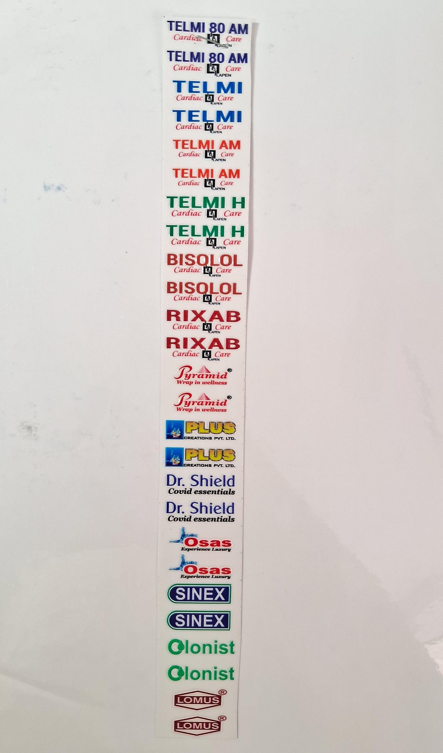 U.V. EMBOSSED TRANSFER STICKERS