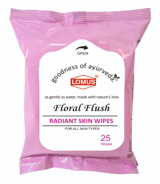 FLORAL FLUSH - RADIANT SKIN WIPES ( 25 WIPES )
