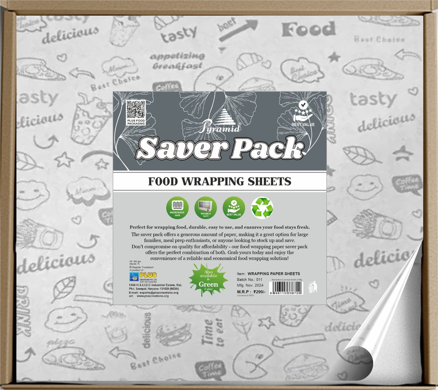 SAVER PACK FOOD WRAPPING SHEETS