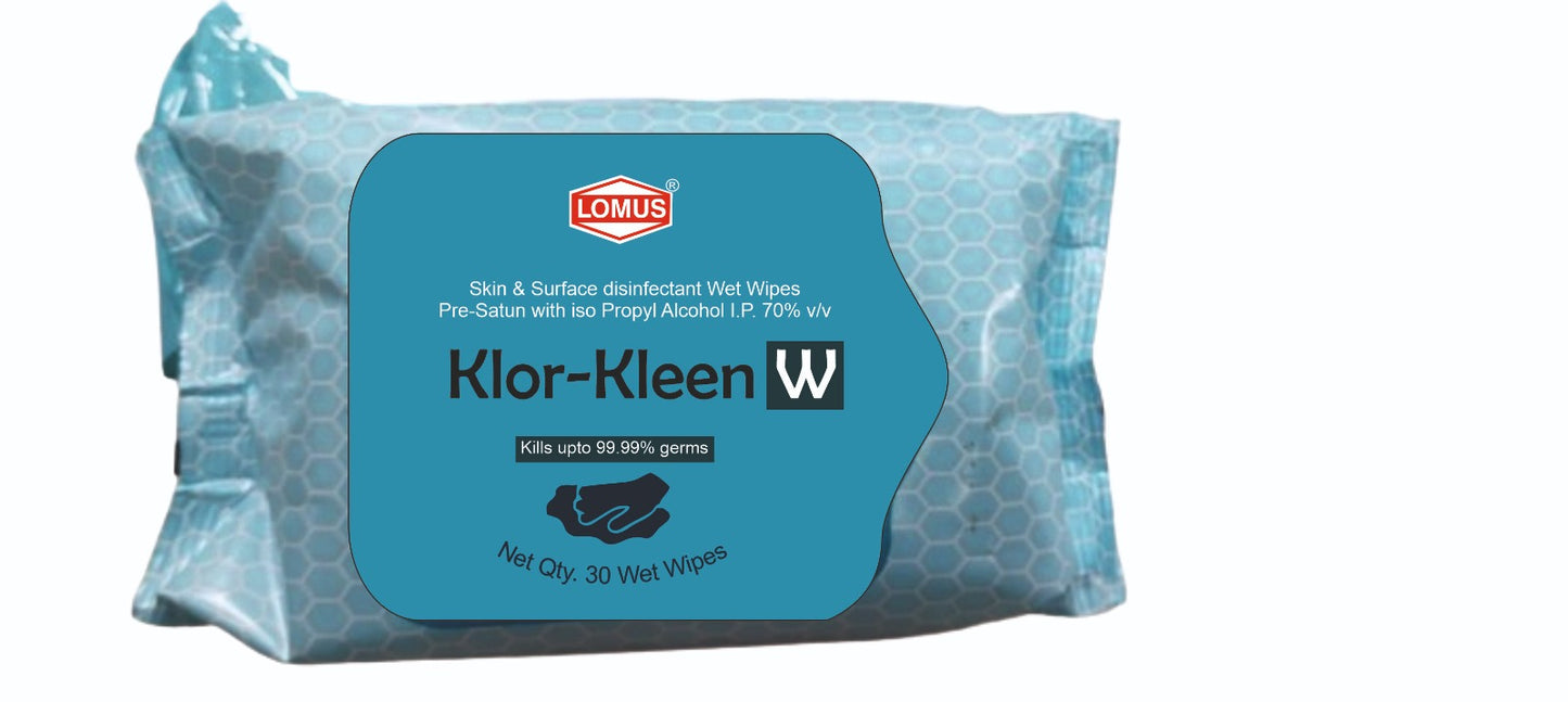 SKIN & SURFACE DISINFECTANT WET WIPES ( 3O WIPES ) - 15 X 20 CM