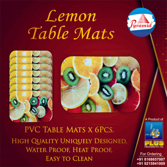 TABLE MATS 6 PCS LEMON