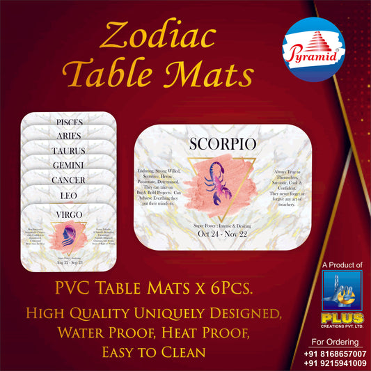 TABLE MATS 6 PCS ASTROLOGY