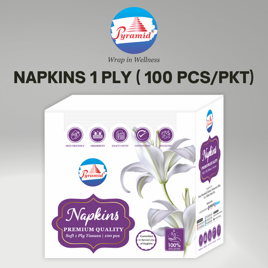 013. PYRAMID NAPKINS 1 PLY ( 100 PCS / PKT )