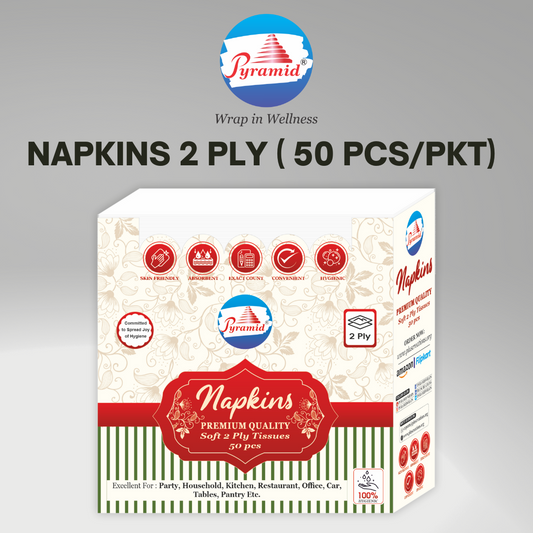 014. PYRAMID NAPKINS 2 PLY ( 50 PCS / PKT )