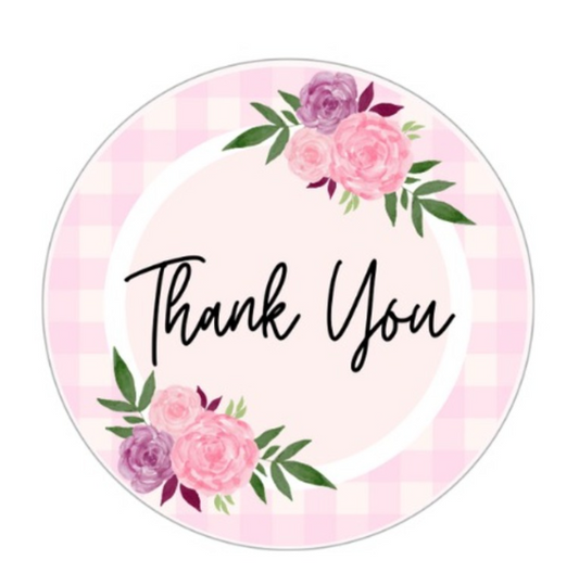Thank You Stickers Size = 50 X 50 mm ( 48 Pcs / Pkt )