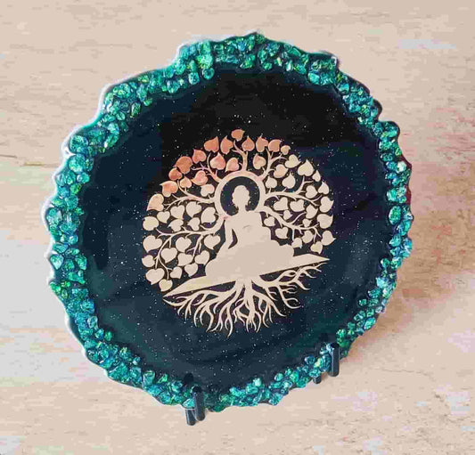 RESIN TABLE TOP 7" ( TREE OF LIFE ) WITH BOX PACKING