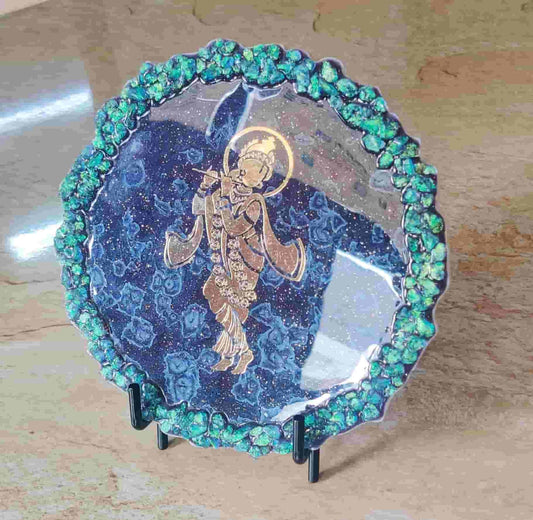 RESIN TABLE TOP 7" (KRISHAN JI ) WITH BOX PACKING