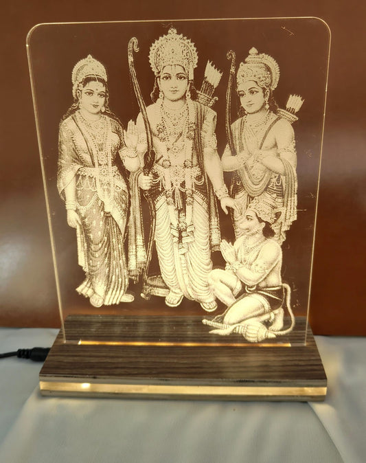 LED LIGHT WITH BOX & ADAPTER  ( RAM DARBAR )  BIG SIZE 8.5" X 6.5" ), 460G WEIGHT