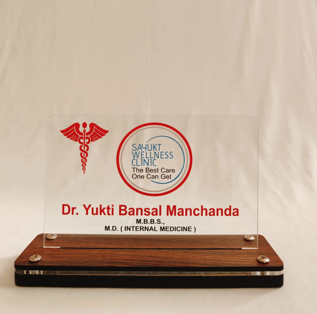 LED Doctor's Name Plate Dr. Yukti