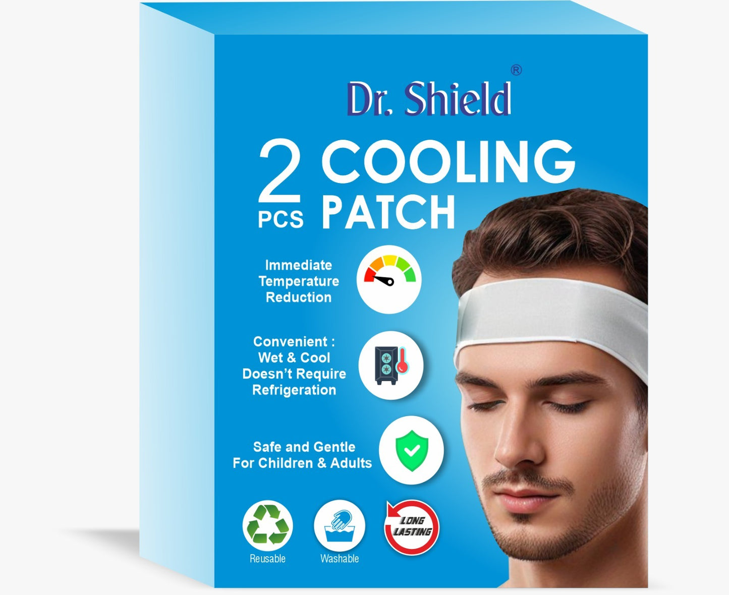 Dr Shield Cooling Patch Combo Pack ( Total 4 pcs - Pack OF 2 Boxes )
