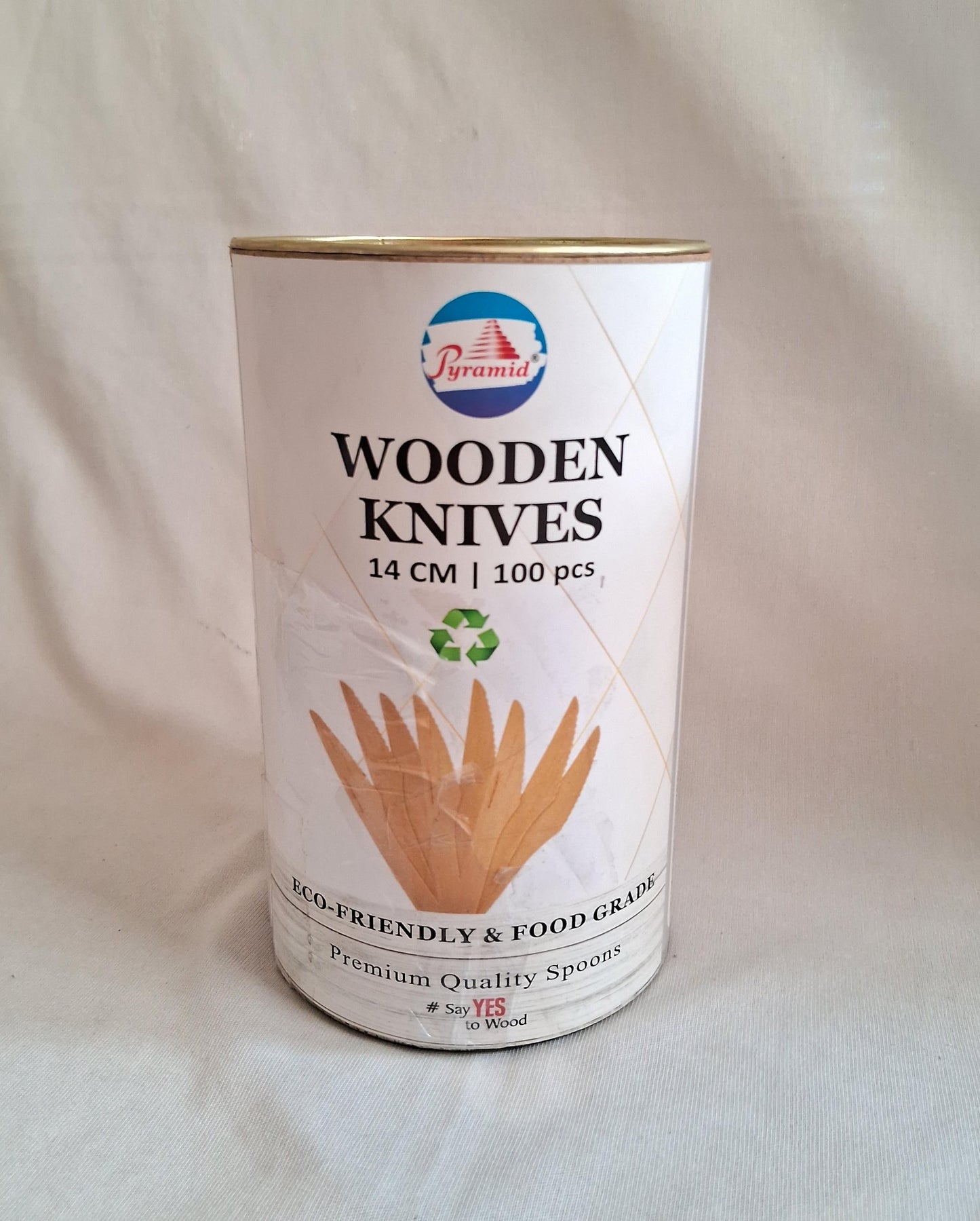 WOODEN CUTLERY - COMPOSITE CONTAINER ( 14 CM, 100 PCS )