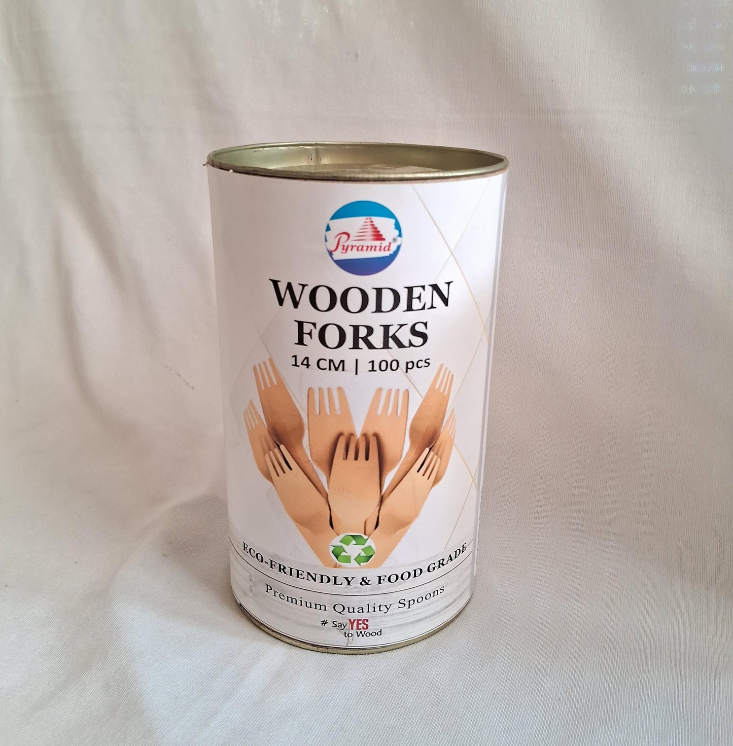 WOODEN CUTLERY - COMPOSITE CONTAINER ( 14 CM, 100 PCS )