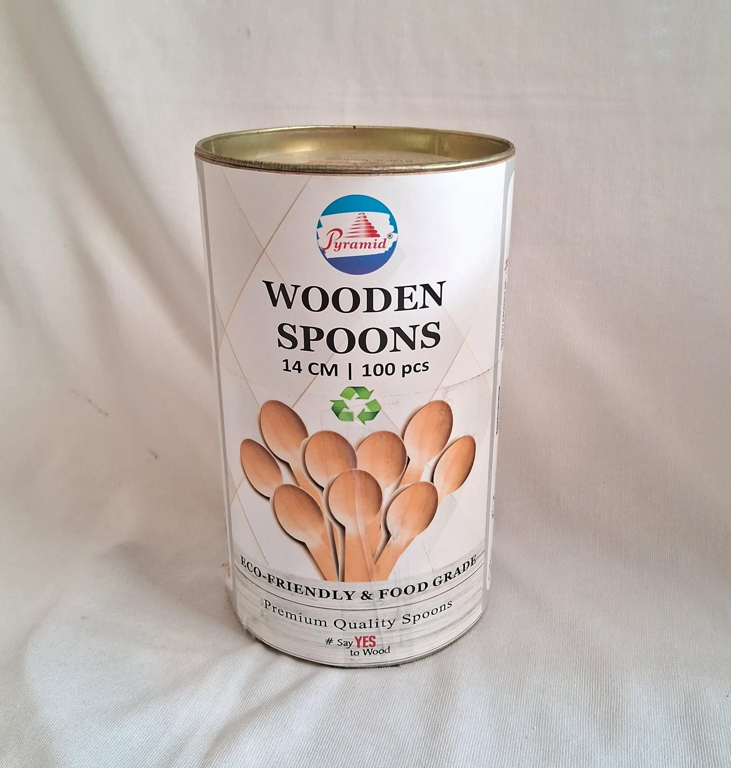 WOODEN CUTLERY - COMPOSITE CONTAINER ( 14 CM, 100 PCS )