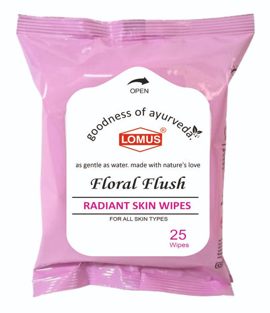 FLORAL FLUSH - RADIANT SKIN WIPES ( 25 WIPES )