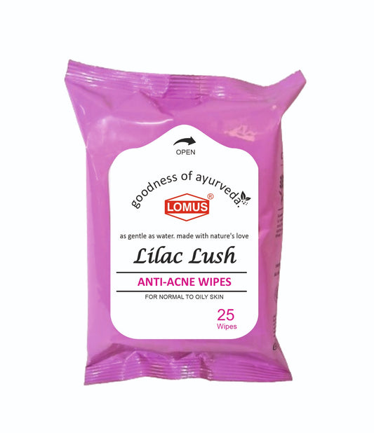 ANTI-ACNE WIPES FOR NORMAL TO OILY SKIN - 25 WIPES ( LILAC LUSH ) - 15 X 20 CM