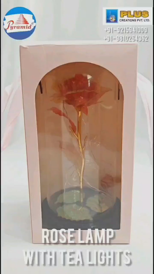 ROSE LAMP WITH TEA LIGHTS